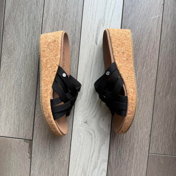 Black skechers cork platform sandals - Picture 1 of 6